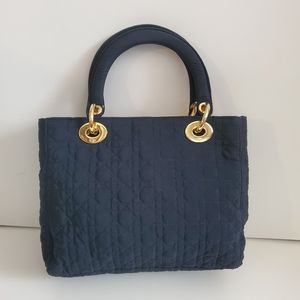 Vintage Christian Dior Lady Dior Microfiber Bag